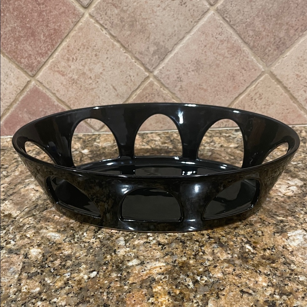 Black Ceramic Serveware Bowl